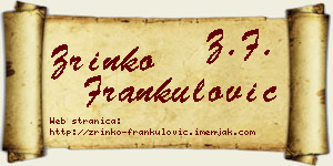 Zrinko Frankulović vizit kartica